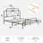 Metal Bed with Headboard and Footboard,No box Spring,Wooden Slat-721613093-721613088