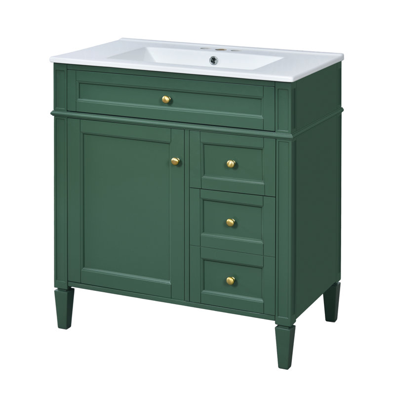 Meuble-lavabo moderne en bois massif pour salle de bain minimaliste