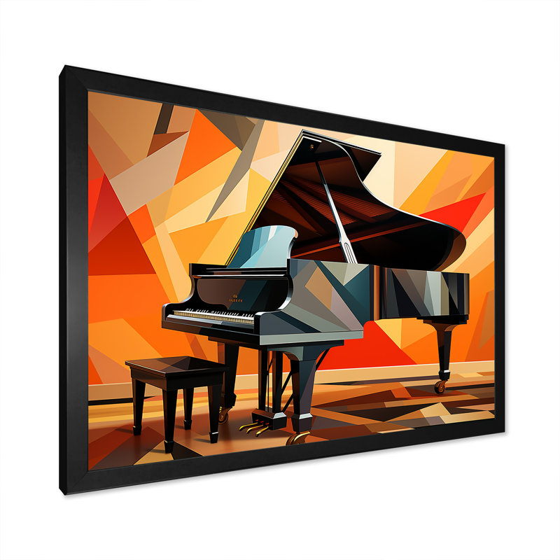 Harlem Renaissance Stride Piano Rhythms 3 - art mural Harlem Renaissance, Cadre d'angle fermé noir