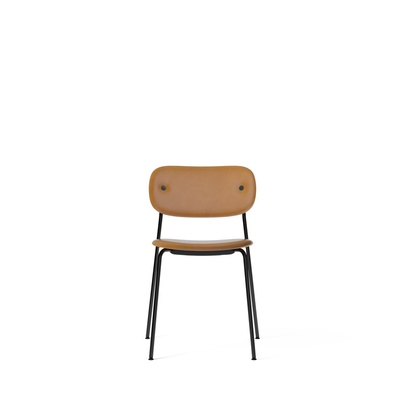 Co Upholstered Dining Chair, Black, Black Linen