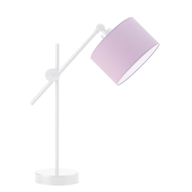 Gartha Adjustable Metal Desk Lamp, Light Violet, White