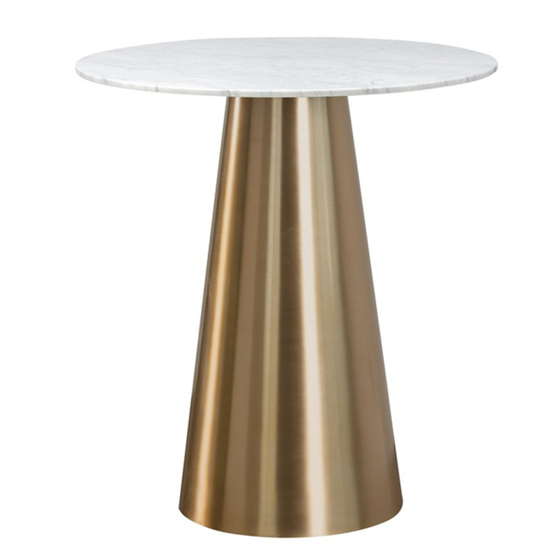 Round Marble Dining Table, Gold