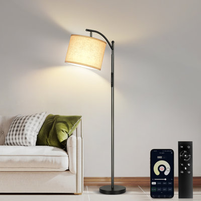 Rhuben 63'' Arched/Arc Floor Lamp with Touch Slider Timing Function and Remote&APP Control