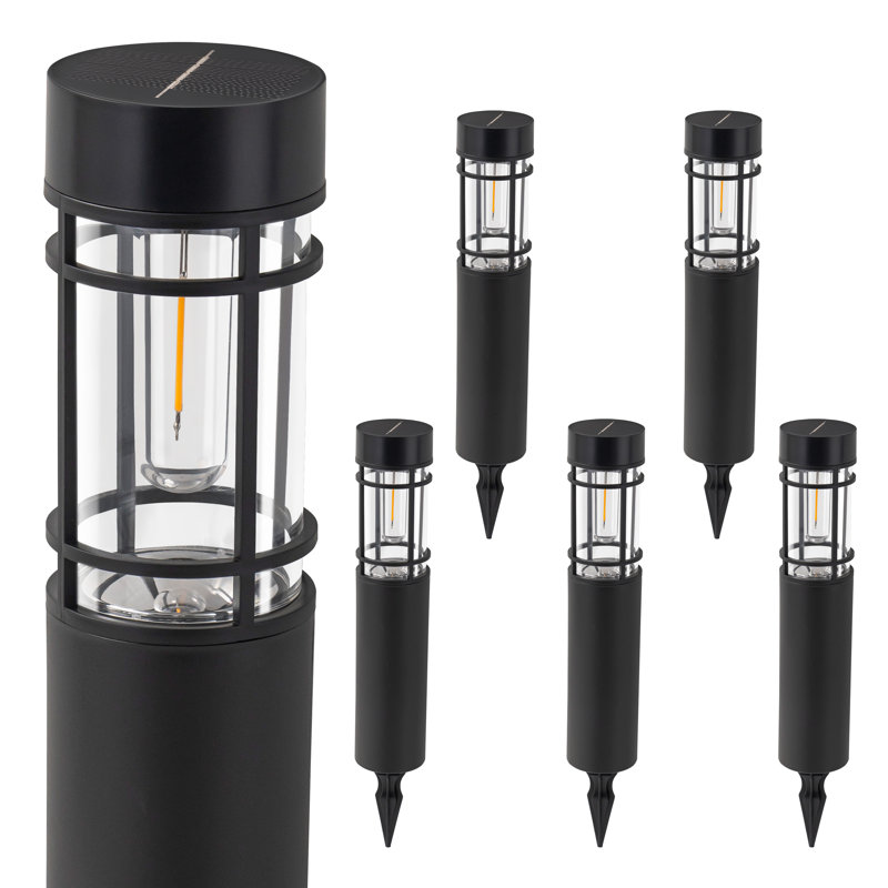 Black Solar Led Outdoor Path Lights