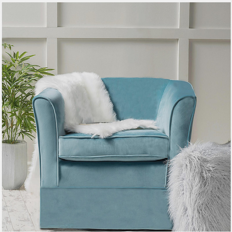 Chaise pivotante avec housse amovible, Bleu