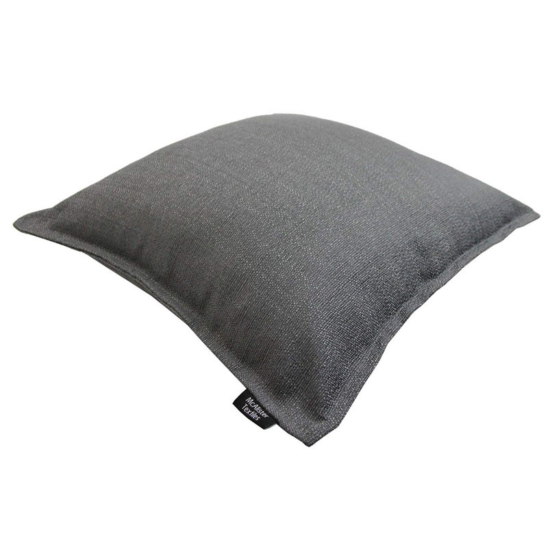 Roth Square Throw Cushion, Charcoal Grey, 49 x 49cm