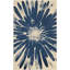 Grande serviette de plage bleue en microfibre sans sable Sun Burst