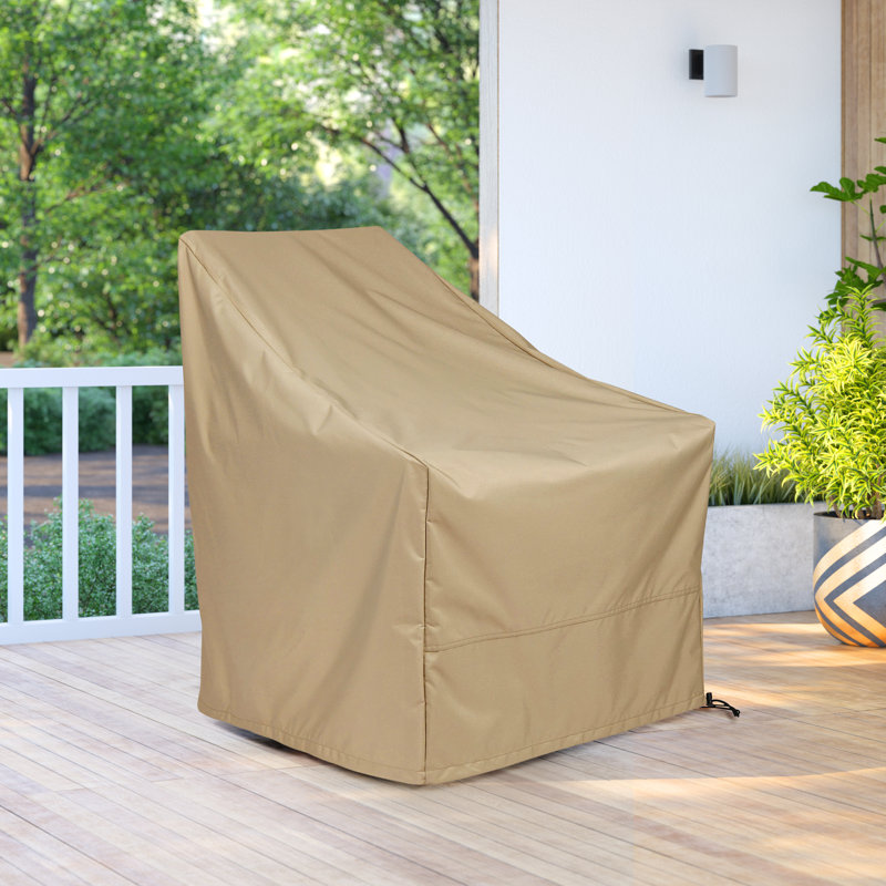 Brently Weather Proof Outdoor Adirondack Patio Chair Cover, Khaki