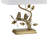 22" Gold Resin Table Lamp With Birds And Rectangle Linen Shade-915767763-915767772