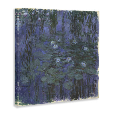 Classic Monet Blue Water Lilies Canvas Wall Art by one1000paintings