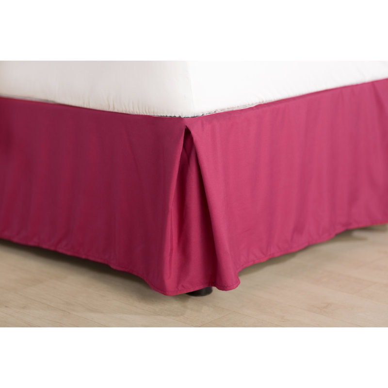 Jupe de lit en microfibre 14 po - Basics by Wayfair ™, Bourgogne, Très grand