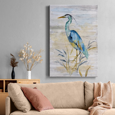 Blue Heron II - Wrapped Canvas Print