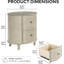 Ensemble de 2 tables de chevet ovales en bois massif, table d'appoint moderne-884305350