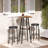 Bar Table, Round Pub Table, 2-tier Bistro Table With Storage, 37.4" High Top Table For Small Spaces