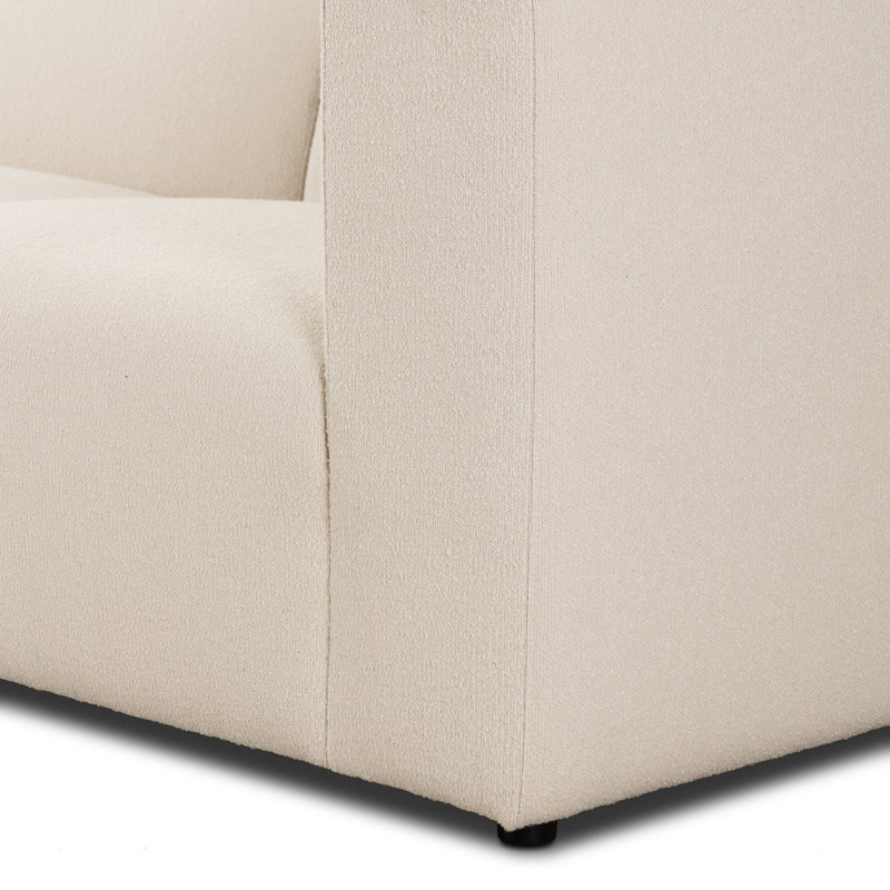 Lawndale 3PC LAF Sectional-Saxon Charcoal, Left Hand Facing, Fayette Cloud Polyester Blend