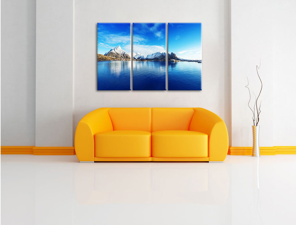 3-tlg. Leinwandbild-Set „Lofoten in Norwegen“, Fotodruck