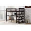 Structure de lit mezzanine avec tablettes de rangement et bureau sous le lit, bureau multifonctionnel et station de sommeil-1493644318-1493644312