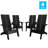 Indoor/Outdoor Modern Dual Slat Back Adirondack Style Chairs-88681455