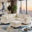 90.55’’ Upholstered Sofa With Storage Ottoman-1848924445