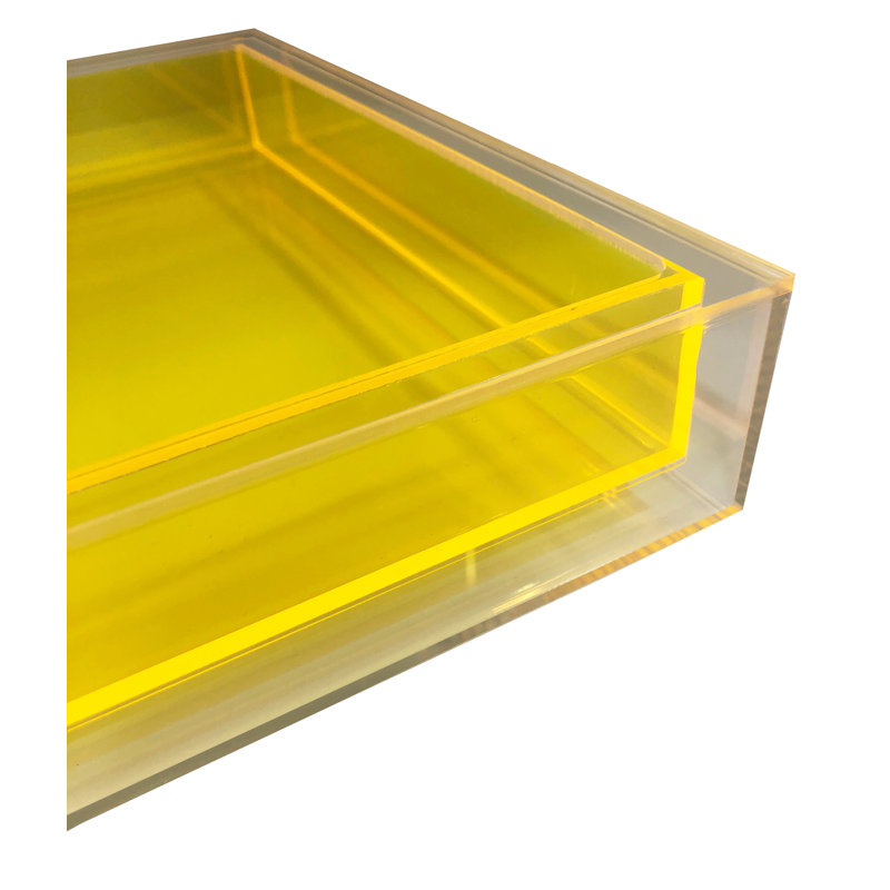 Fedelina Plastic / Acrylic Tray, Yellow