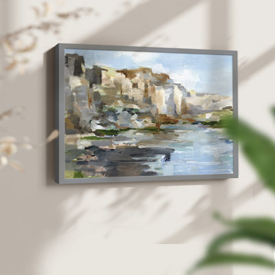 Western Cliffs I -Framed Print - Restickable