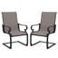 Ensemble de 4 chaises de patio à ressort avec cadre en métal gris et noir-956882064