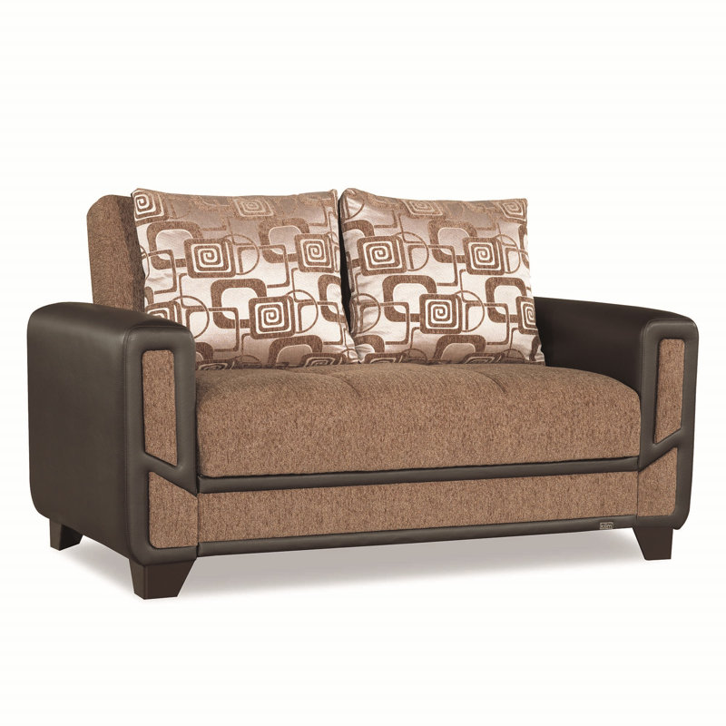 Causeuse convertible avec rangement Primenest Plusecraft Collection, Brun
