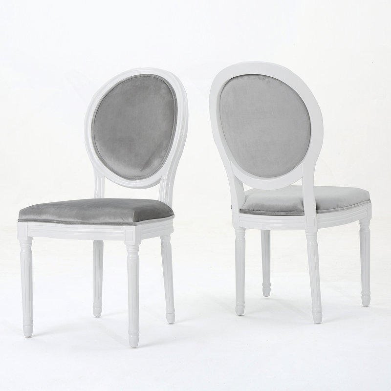 Ensemble de chaises Kd (ensemble de 2), Gris, Blanc