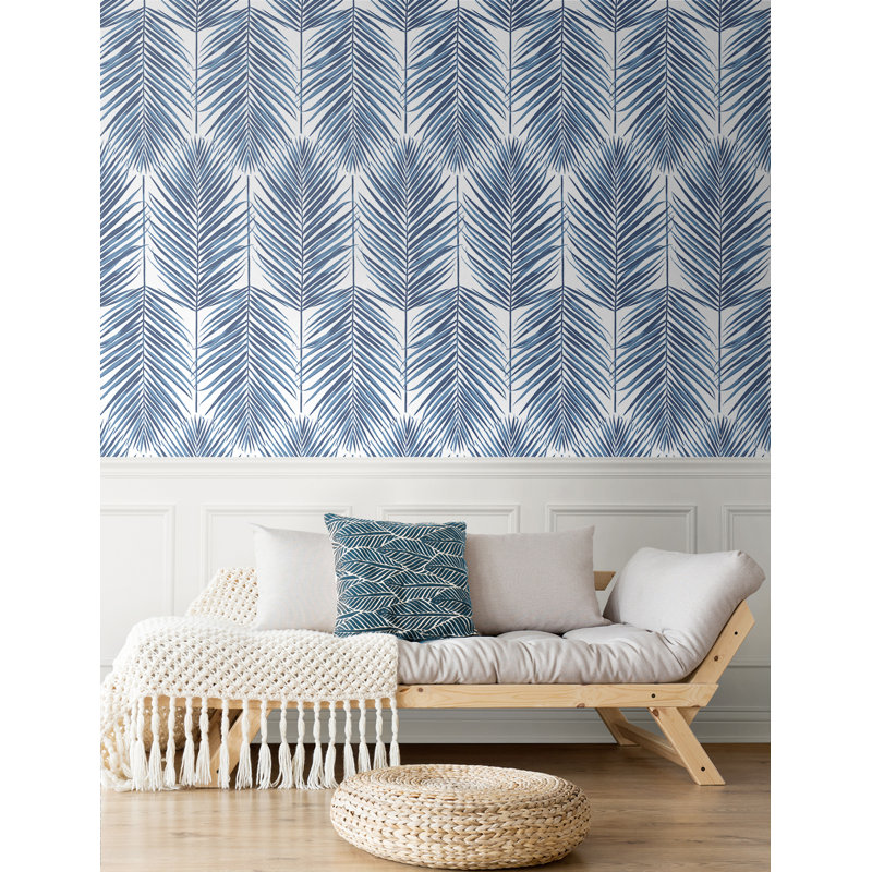 Rouleau de papier peint L 18 pi x l 20,5 po Wyndham, L 18 po x l 20,5 po, Bleu côtier
