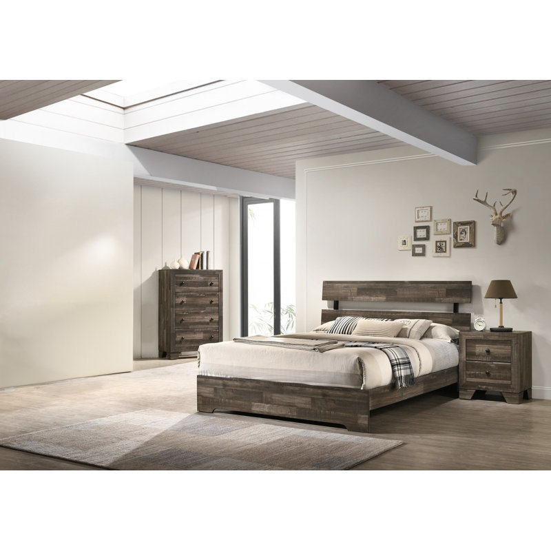 Johusa 3-4_Stone Platform Bedroom Set, Bed, Nightstand, Chest, Queen