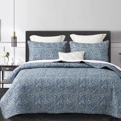 Sleepbella Quilt Set 3pcs, Printed With Pattern, All Season Lightweight Coverlet Sets
