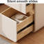 Table de chevet étroite avec 3 tiroirs de rangement Table de chevet en bois Armoire de rangement moderne Canapé Table d'appoint Ctorage grande capacité