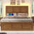 Platform Bed with LED Adjustable Headboard and Charging Port-566509733-543146574