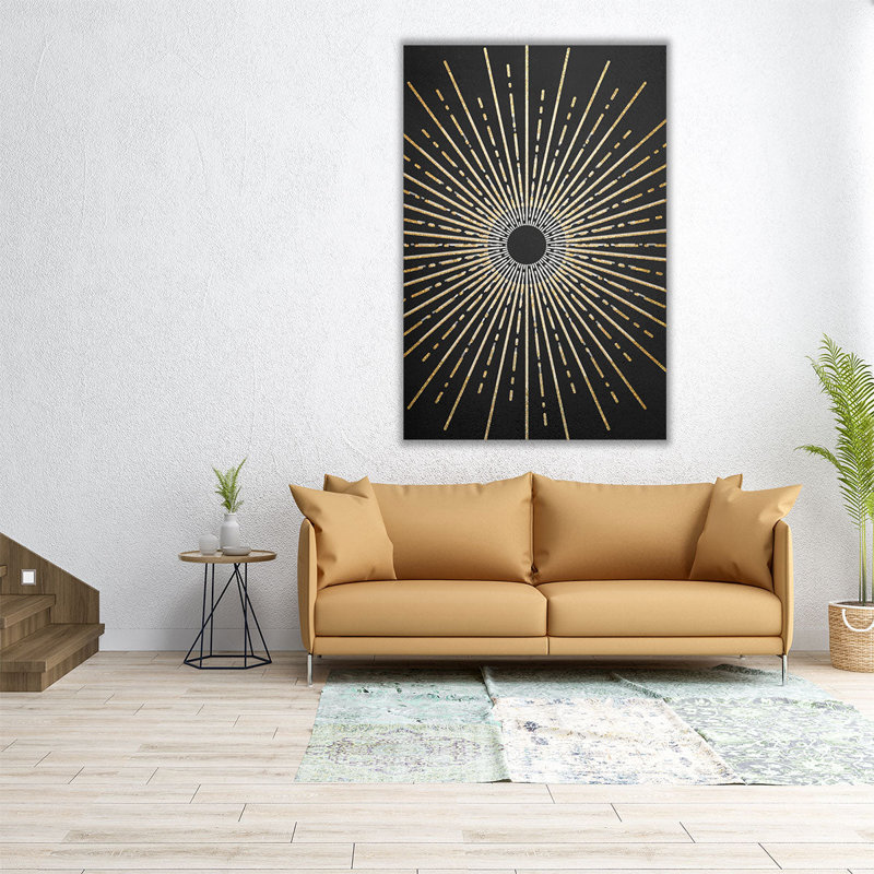 White Gold Burst 1 - reproduction d'art sur toile, H 24 po x l 16 po