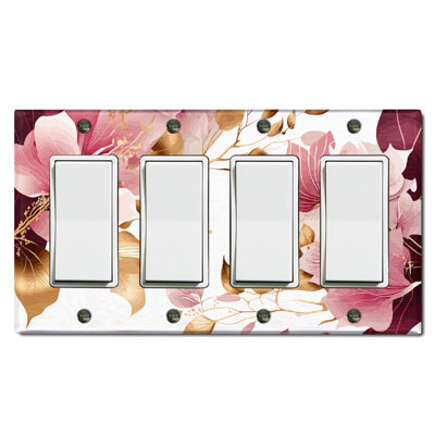 Nature Themed 4 - Gang Rocker Standard Wall Plate