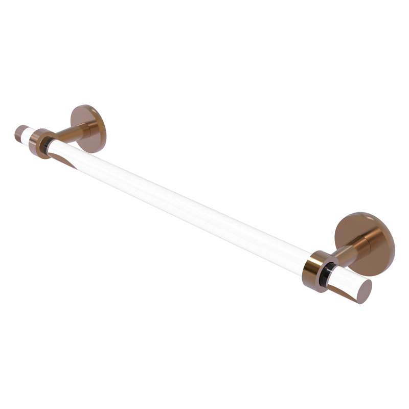 1 Wall Towel Bar, Brushed Bronze, 3.8" H x 22" W x 2.6" D