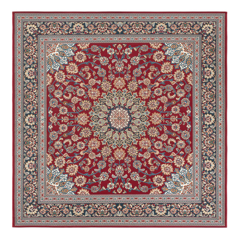 Indoor/Outdoor Traditional Area Rug, Square 7'10"