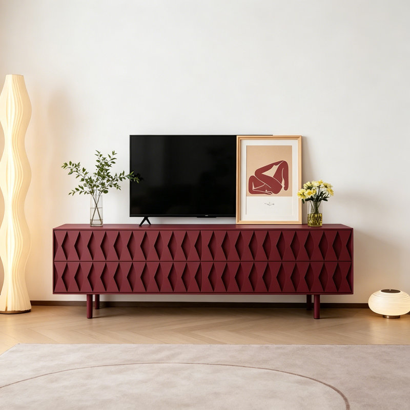 Meuble télé moderne et simple, Rouge