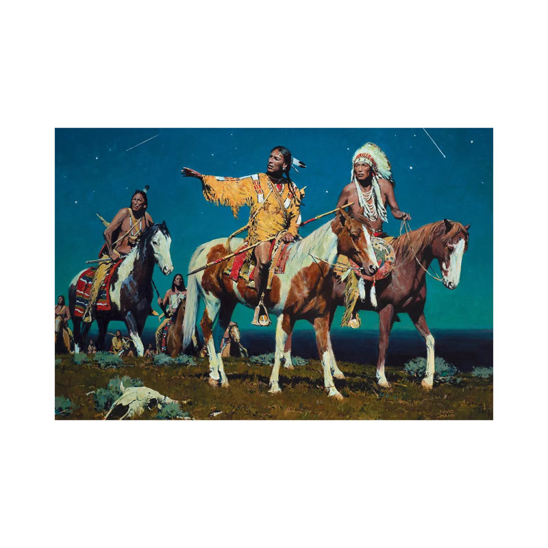 «Star Sign» par David Mann - peinture sur toile tendue, H 12 po x l 18 po x 1,5 po