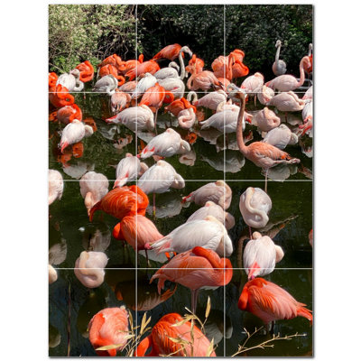 Bird Photo 4.25'' x 4.25'' Satin Ceramic Decorative Mural