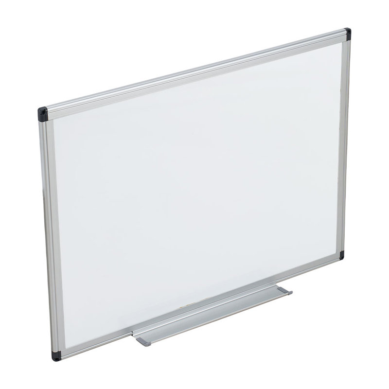 Wall Mounted Magnetic Dry Erase Whiteboard with Pen Tray, 60cm H x 90cm W x 2cm D