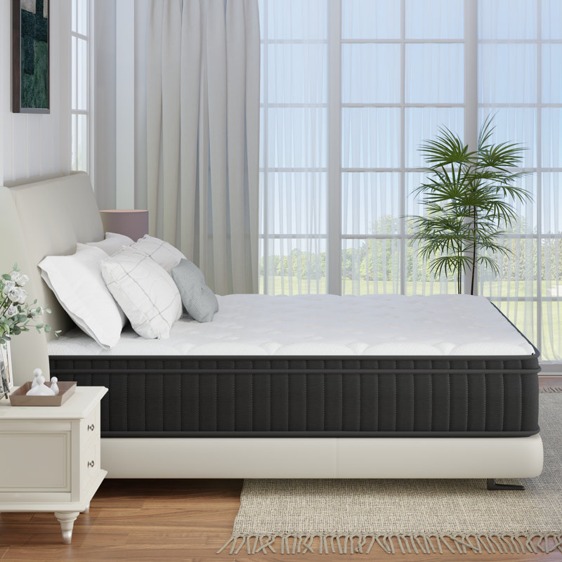 HIMMLINE Medium Cooling Memory Foam Hybrid Mattresses in a Box with CertiPUR-US Certified Foam, Twin, 12"