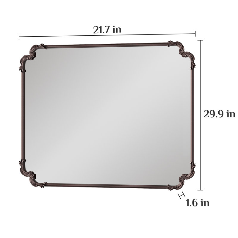 Miroir d'appoint Genan, 48 po x 32 po, Bronze Antique