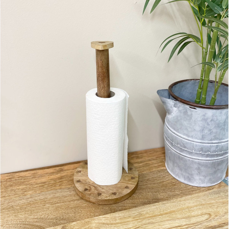 Wood Freestanding Paper Towel Holder