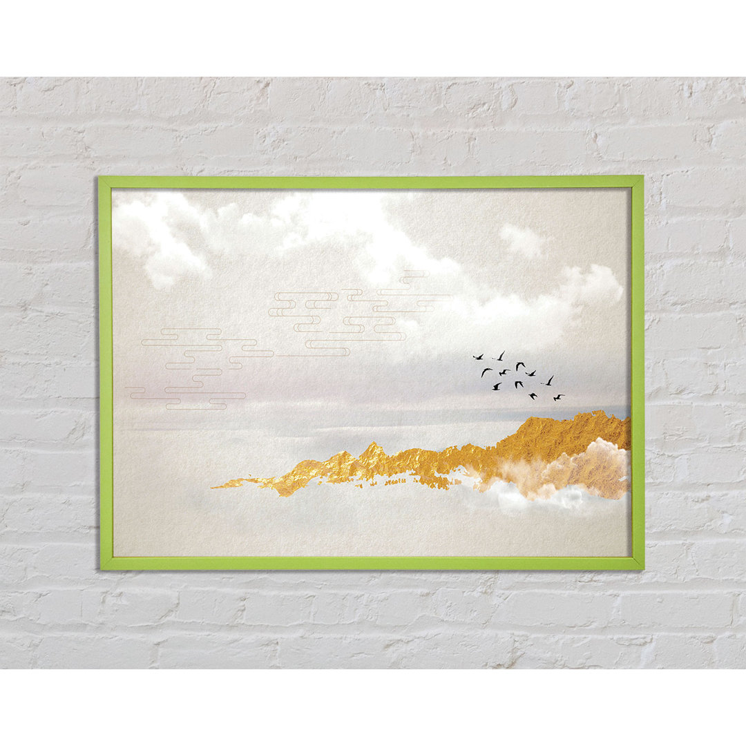 Scheinuk Orange Coast And Birds - Einzelner Bilderrahmen Kunstdrucke