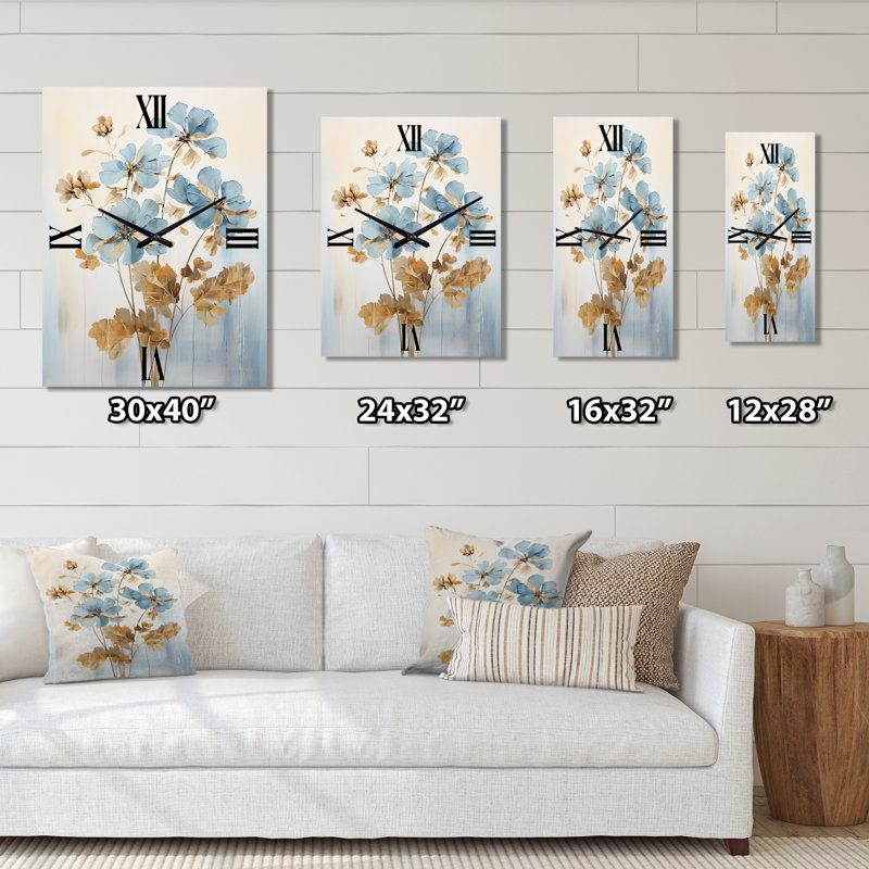 Horloge murale Burghart - Geraniums, Moyen