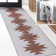 Tapis gris / brun à motif géométrique lavable à la machine Katriel