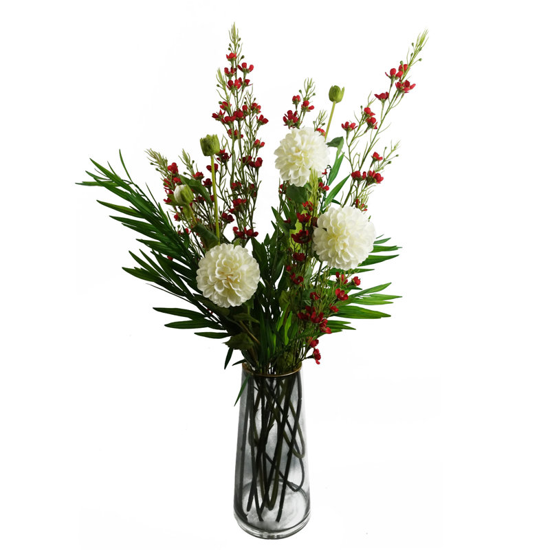 75 cm H Artificial Faux Floral, Cream