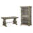 2 Pieces: Desk, Bookcase