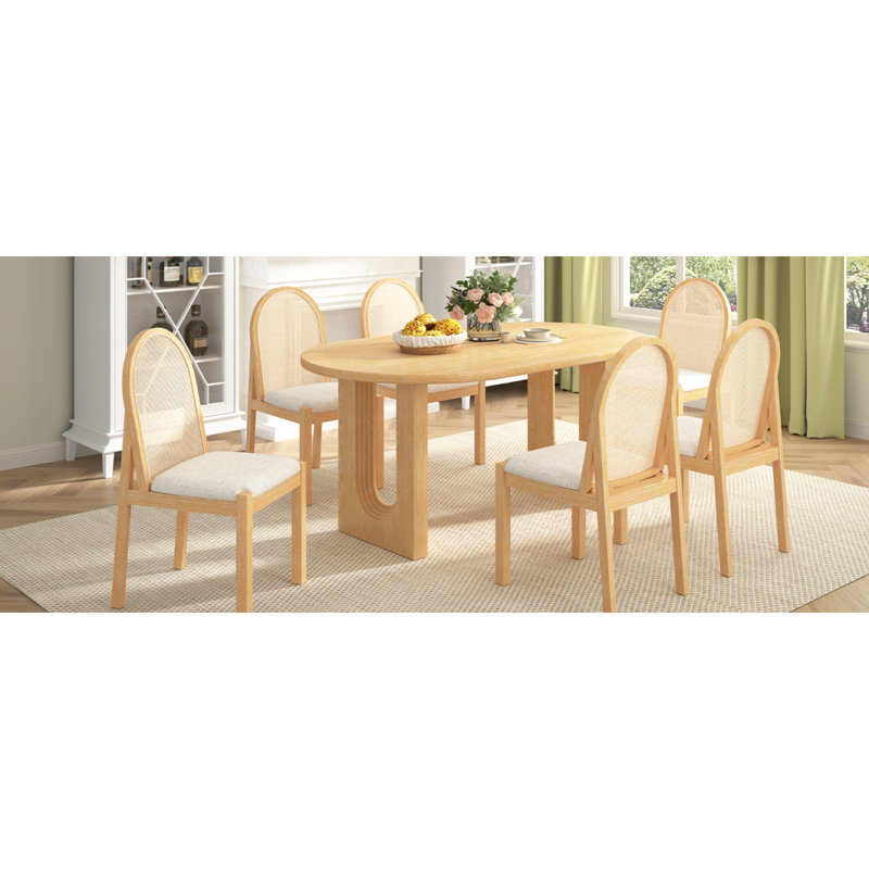 Ensemble de table de salle à manger pour 6 personnes Trexm